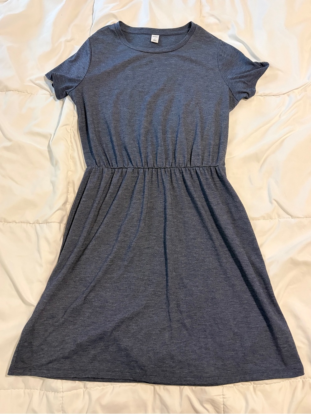 Old Navy Heather Blue Short-Sleeve Knit Dress